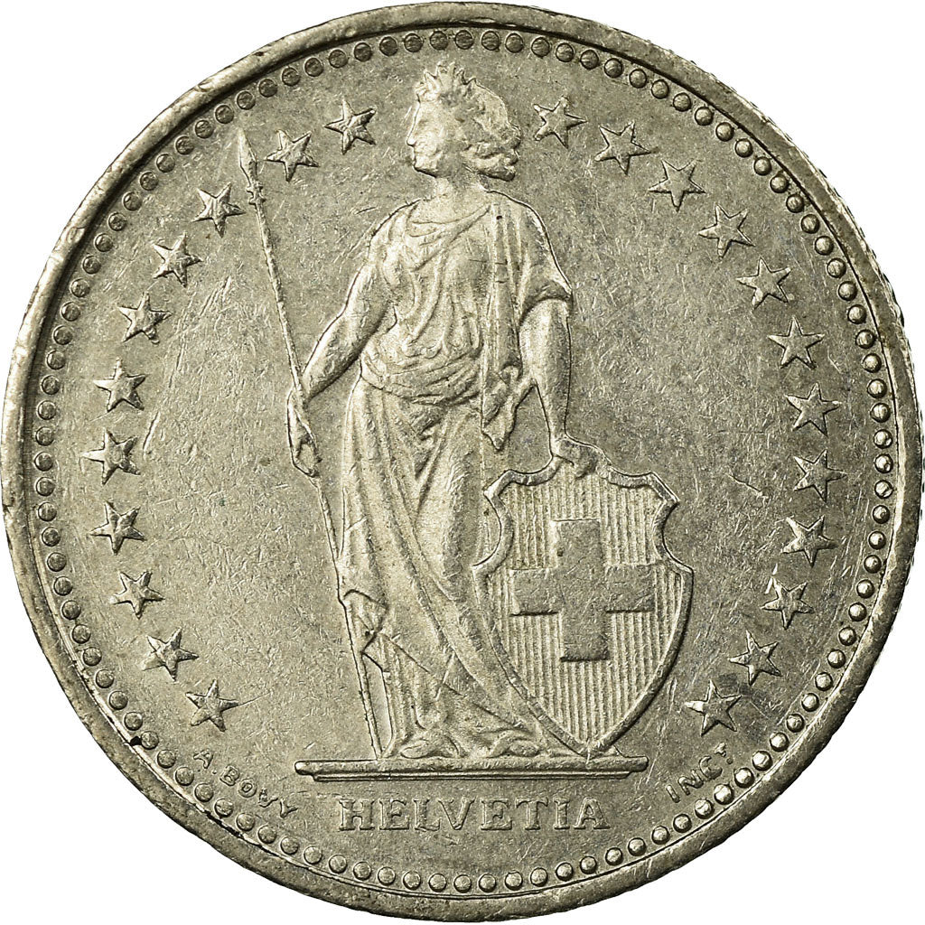 Coin, Switzerland, 1/2 Franc, 1990, Bern, EF(40-45), Copper-nickel, KM:23a.3
