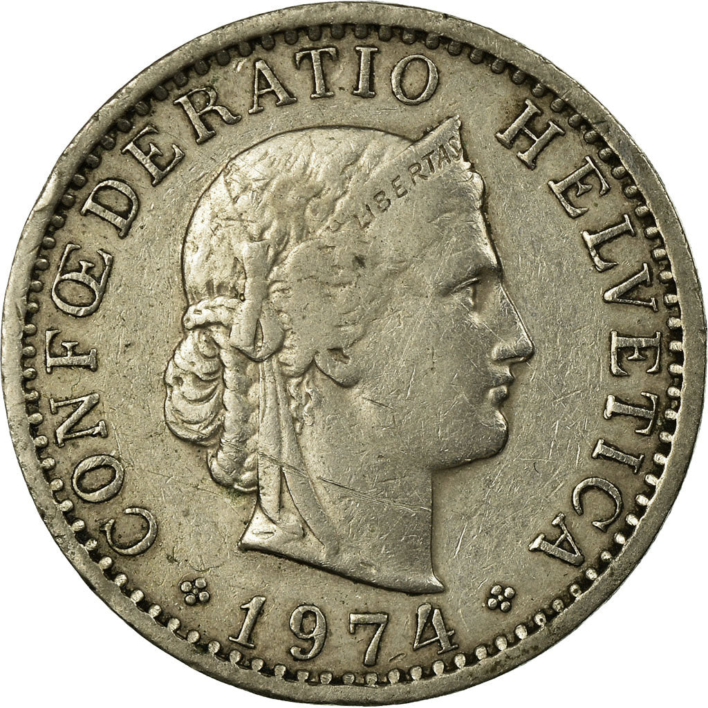 Monnaie, Suisse, 20 Rappen, 1974, Bern, TB+, Copper-nickel, KM:29a