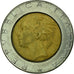 Coin, Italy, 500 Lire, 1991, Rome, VF(30-35), Bi-Metallic, KM:111