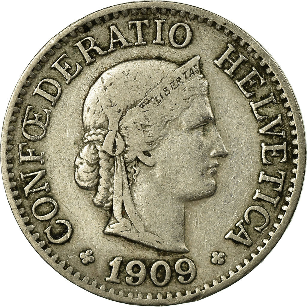 Münze, Schweiz, 10 Rappen, 1909, Bern, S, Copper-nickel, KM:27