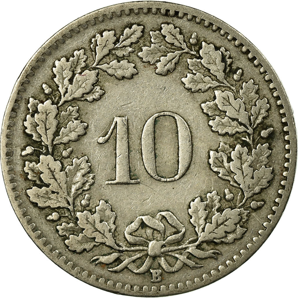 Münze, Schweiz, 10 Rappen, 1909, Bern, S, Copper-nickel, KM:27