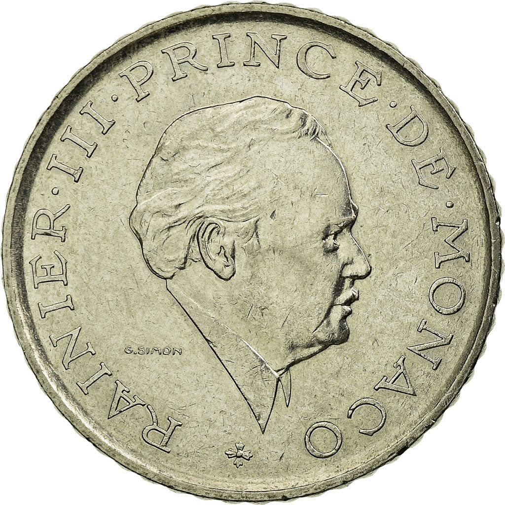 Coin, Monaco, Rainier III, 2 Francs, 1981, EF(40-45), Nickel, KM:157
