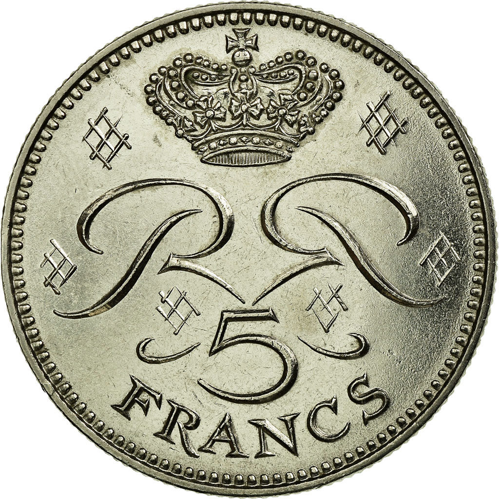 Coin, Monaco, Rainier III, 5 Francs, 1971, AU(55-58), Copper-nickel, KM:150