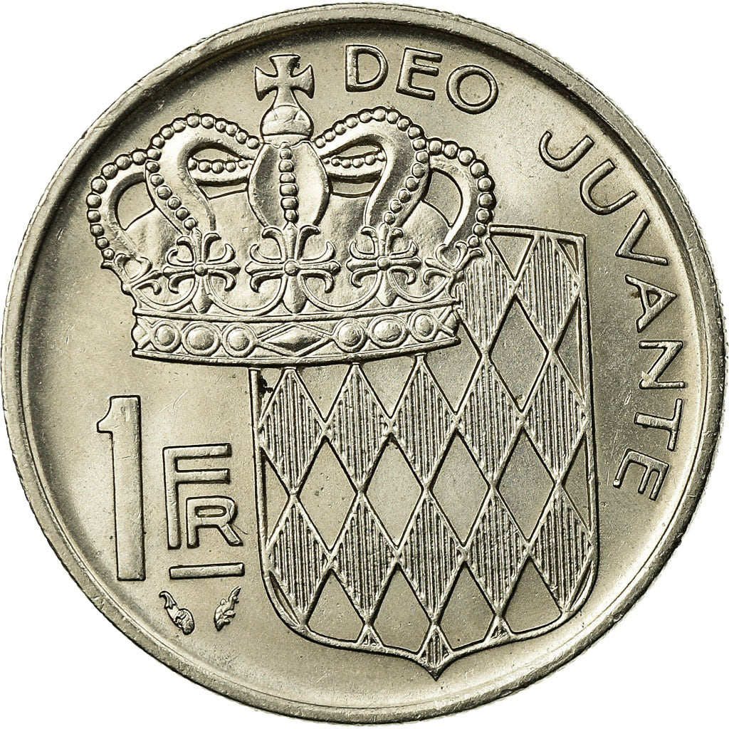 Coin, Monaco, Rainier III, Franc, 1977, MS(60-62), Nickel, KM:140
