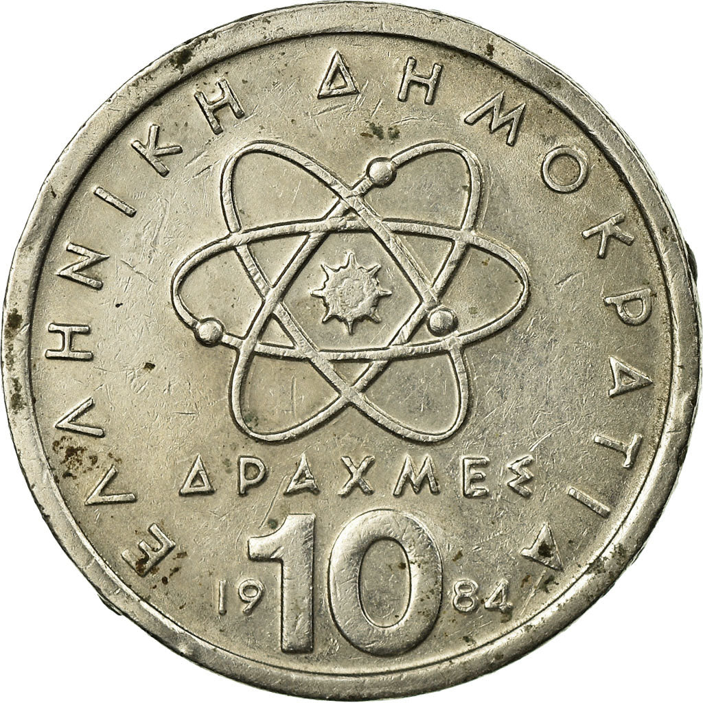 Coin, Greece, 10 Drachmes, 1984, VF(30-35), Copper-nickel, KM:132