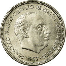 Coin, Spain, Caudillo and regent, 5 Pesetas, 1968, AU(55-58), Copper-nickel