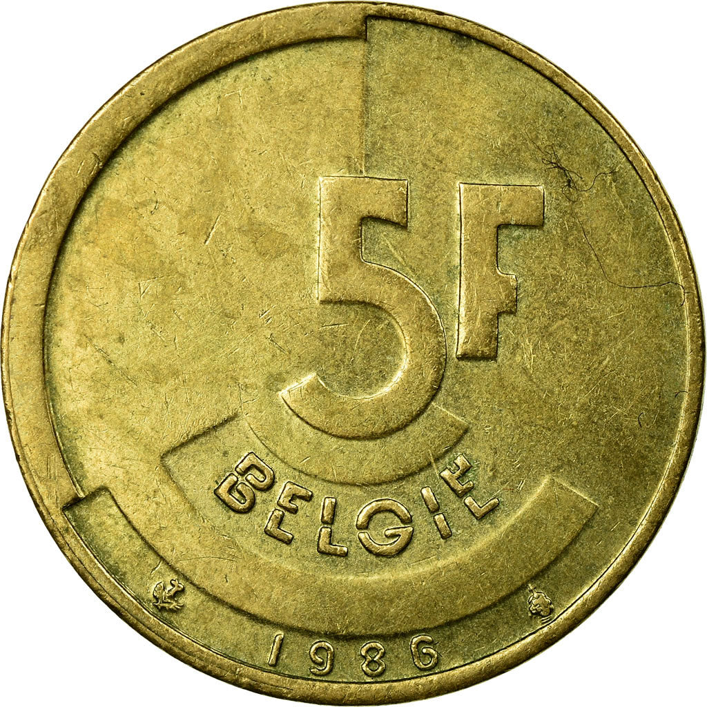 Monnaie, Belgique, 5 Francs, 5 Frank, 1986, SUP, Brass Or Aluminum-Bronze