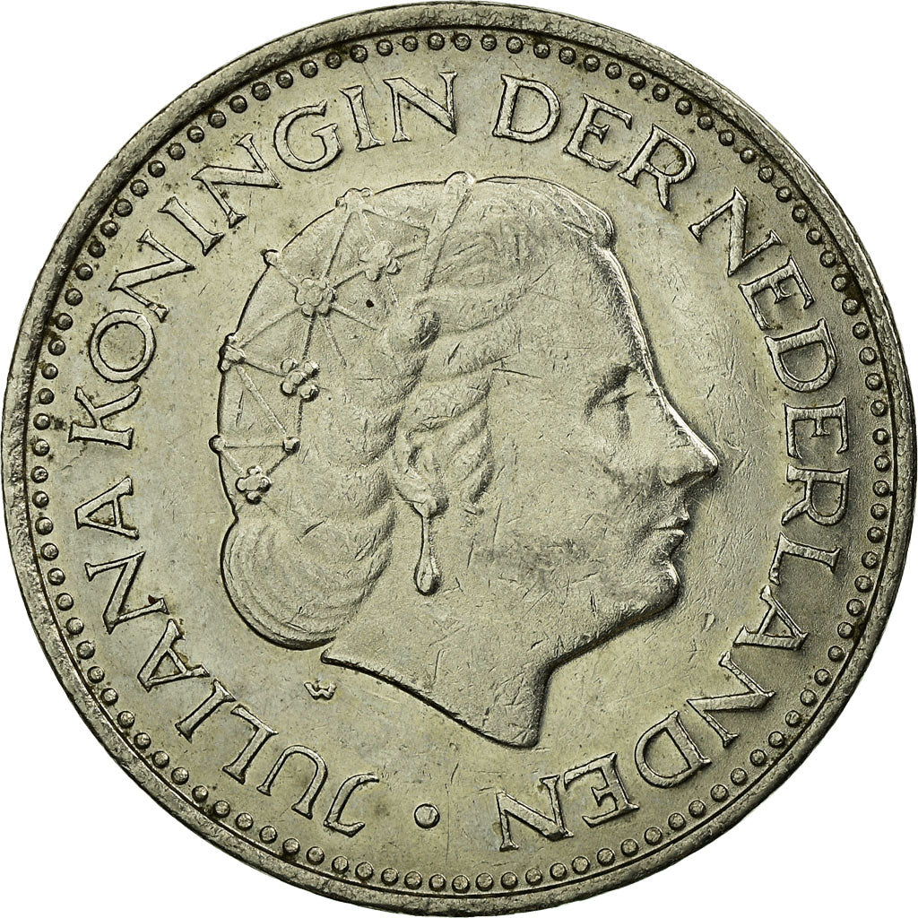 Coin, Netherlands, Juliana, Gulden, 1971, EF(40-45), Nickel, KM:184a