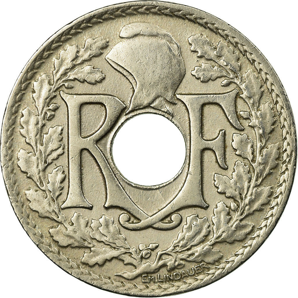 Moneta, Francja, Lindauer, 25 Centimes, 1921, EF(40-45), Miedź-Nikiel, KM:867a