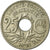 Moneta, Francja, Lindauer, 25 Centimes, 1921, EF(40-45), Miedź-Nikiel, KM:867a