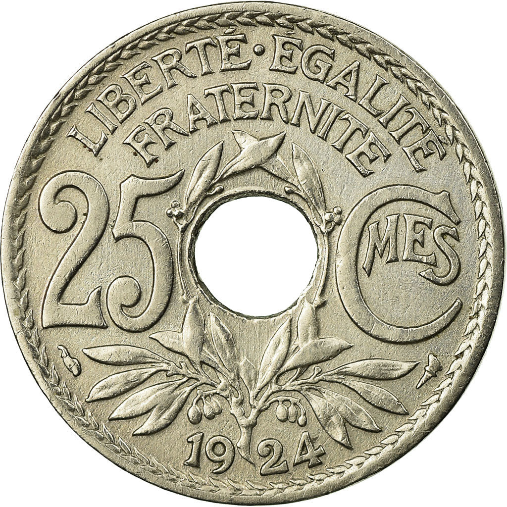 Coin, France, Lindauer, 25 Centimes, 1924, EF(40-45), Copper-nickel, KM:867a