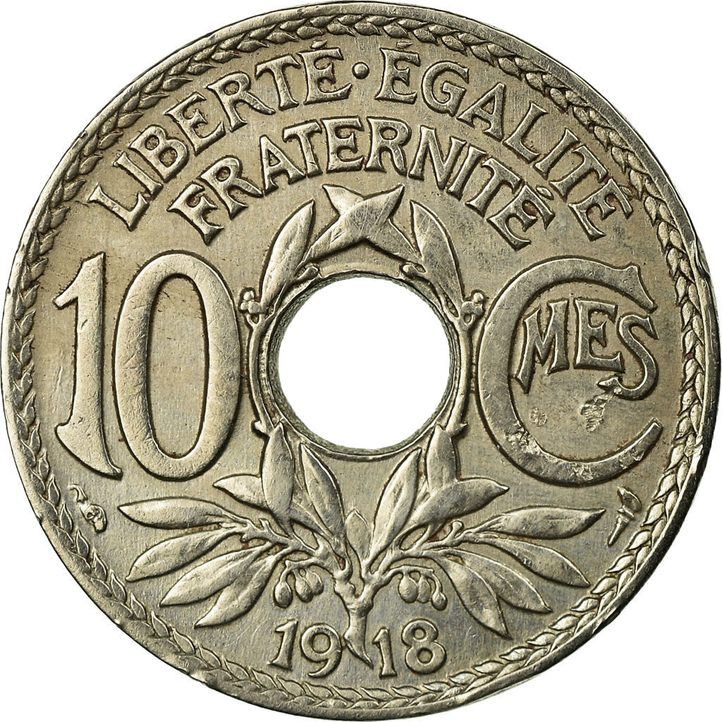 Monnaie, France, Lindauer, 10 Centimes, 1918, TB+, Copper-nickel, KM:866a