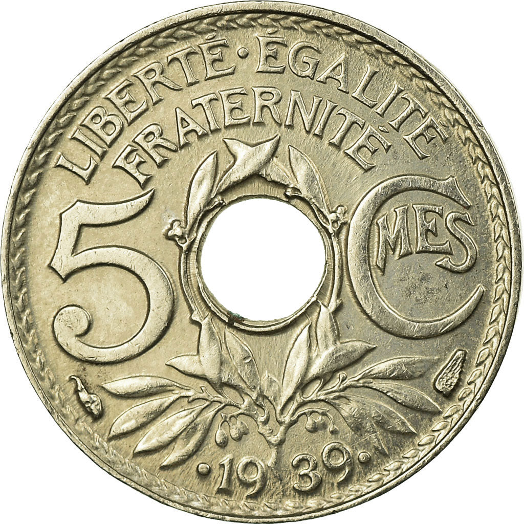 Coin, France, Lindauer, 5 Centimes, 1939, EF(40-45), Nickel-Bronze, KM:875a