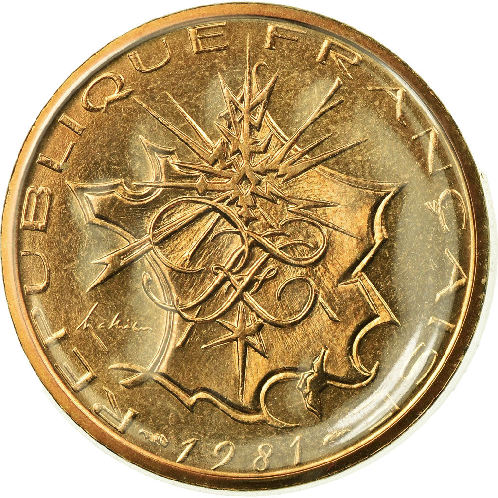 Coin, France, Mathieu, 10 Francs, 1981, MS(65-70), Nickel-brass, KM:940