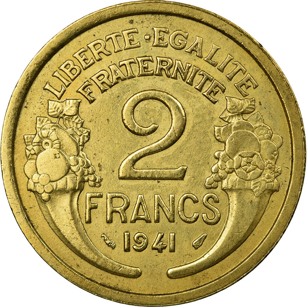 Monnaie, France, Morlon, 2 Francs, 1941, TTB, Aluminum-Bronze, Gadoury:535a