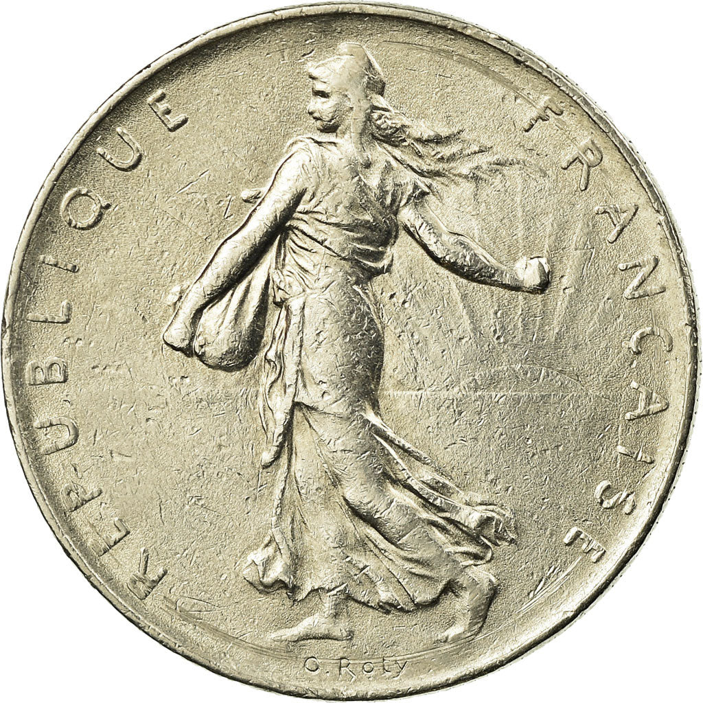 Moeda, França, Semeuse, Franc, 1975, Paris, EF(40-45), Níquel, KM:925.1