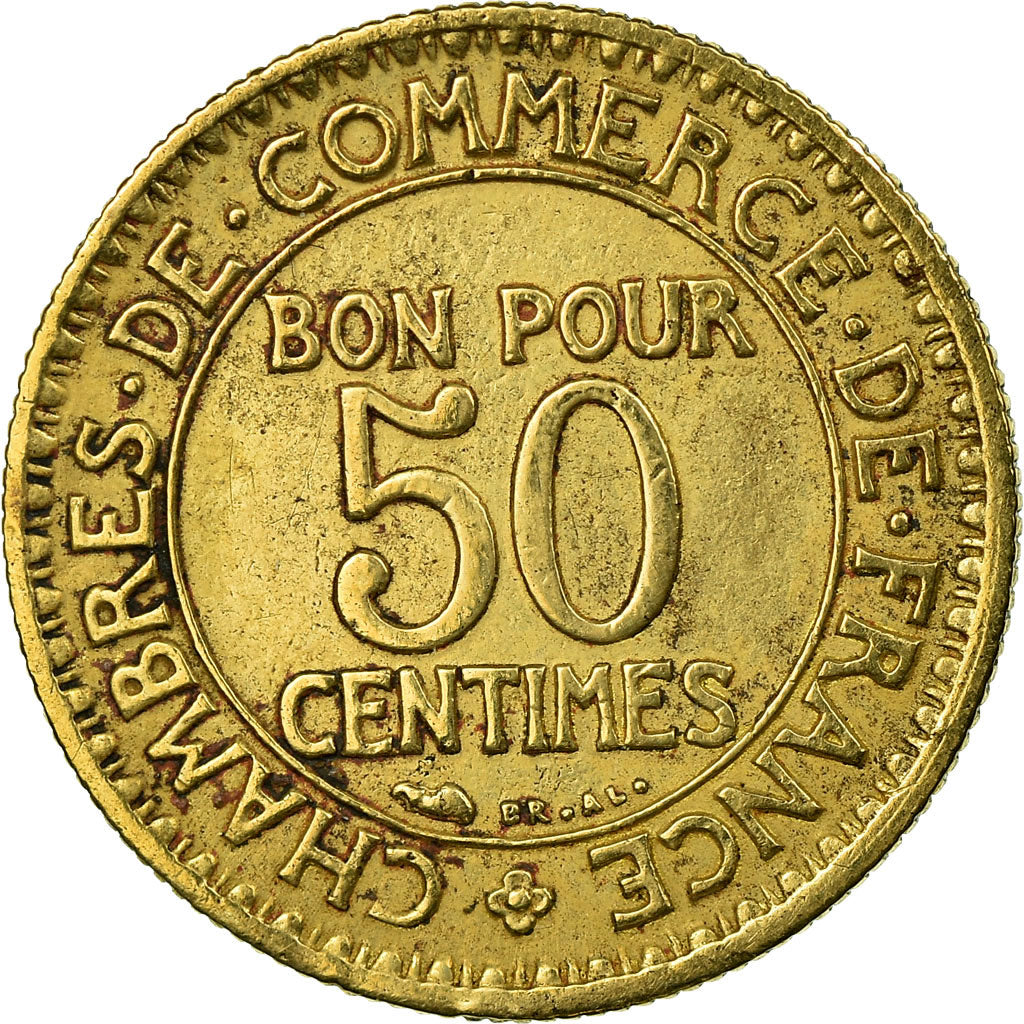 Coin, France, Chambre de commerce, 50 Centimes, 1927, VF(20-25)