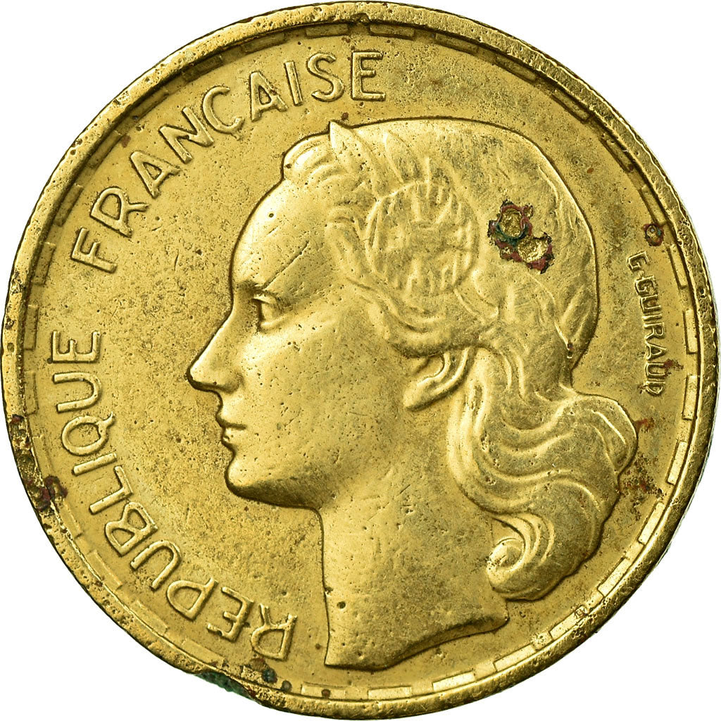Moneta, Francja, Guiraud, 20 Francs, 1950, Paris, VF(20-25), Aluminium-Brąz