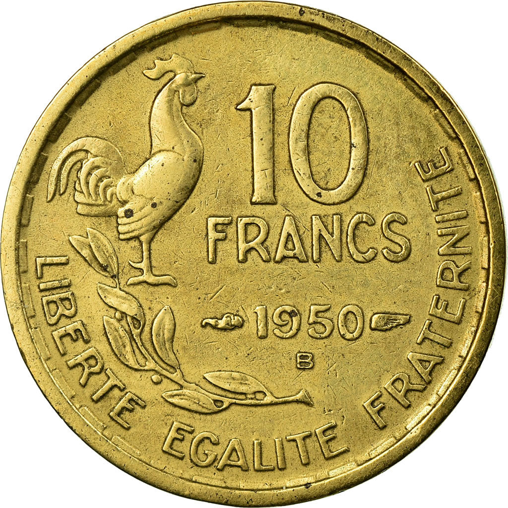 Coin, France, Guiraud, 10 Francs, 1950, Beaumont - Le Roger, VF(30-35)