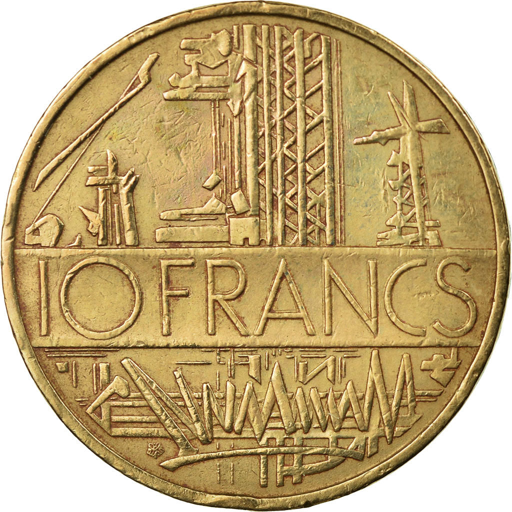 Coin, France, Mathieu, 10 Francs, 1977, EF(40-45), Nickel-brass, KM:940