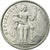 Moeda, Polinésia Francesa, 5 Francs, 1965, AU(55-58), Alumínio, KM:4