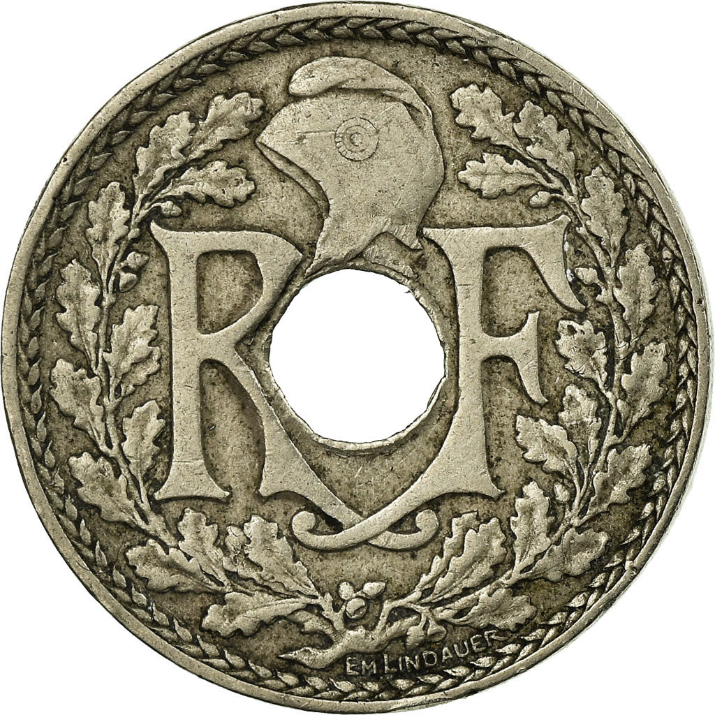 Moeda, França, Lindauer, 10 Centimes, 1917, EF(40-45), Cobre-níquel, KM:866a
