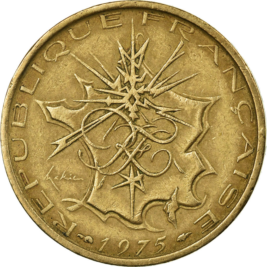 Coin, France, Mathieu, 10 Francs, 1975, VF(30-35), Nickel-brass, KM:940