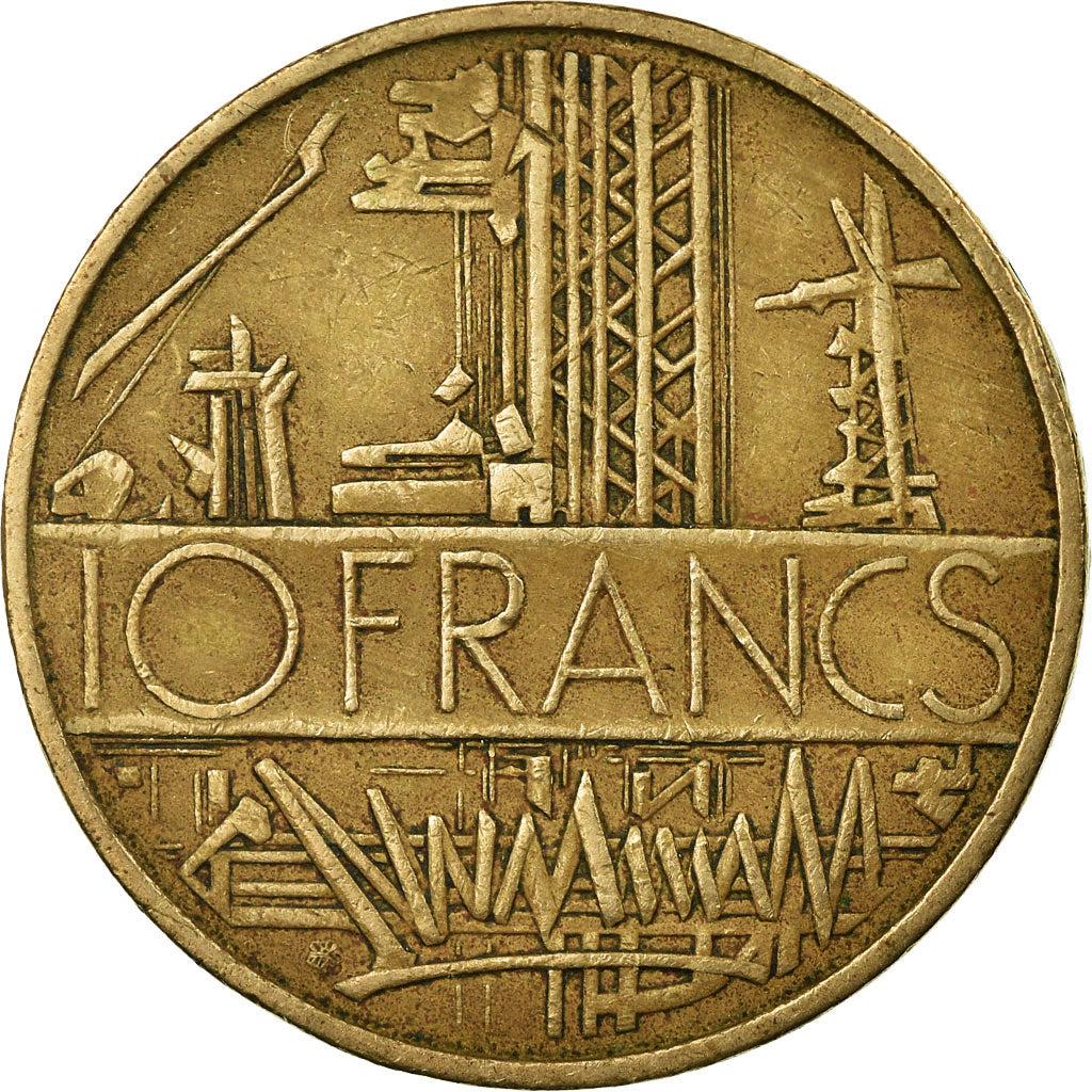 Moneta, Francia, Mathieu, 10 Francs, 1976, MB+, Nichel-ottone, KM:940