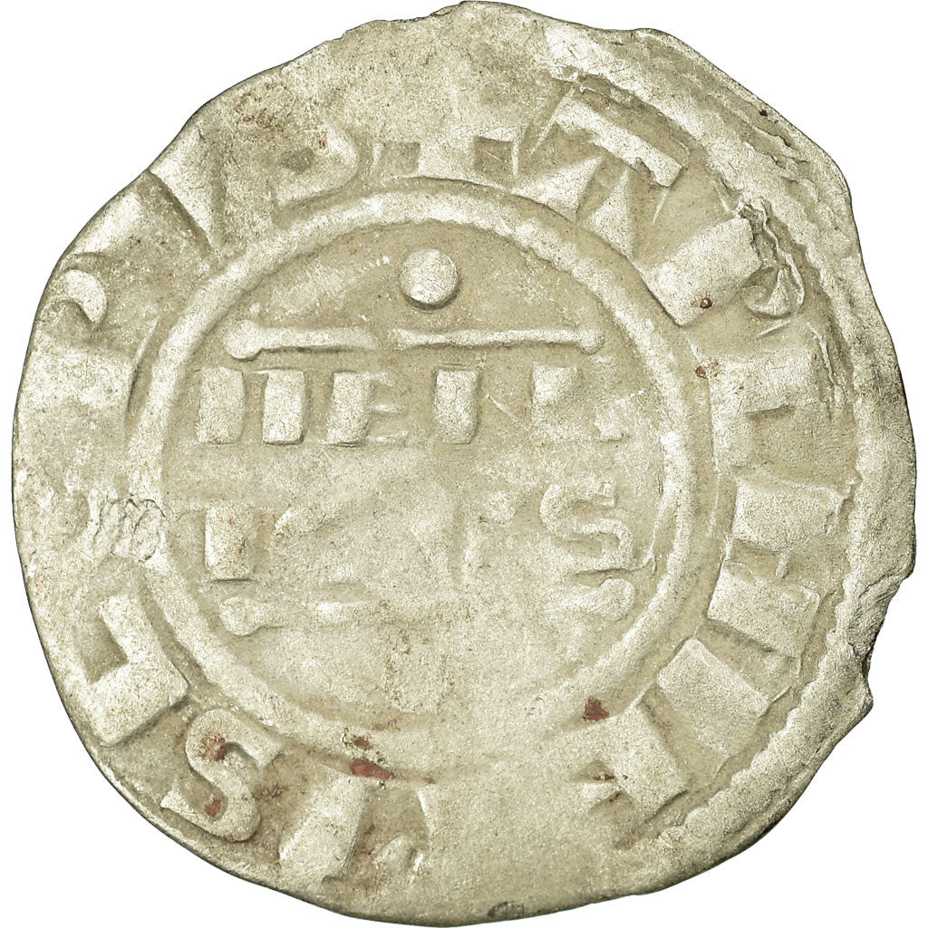 France, Denarius, Reims, Silver, EF(40-45), Poey d'Avant:6082