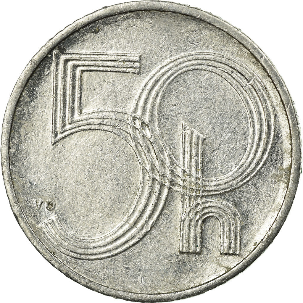 Monnaie, République Tchèque, 50 Haleru, 1993, TTB, Aluminium, KM:3.1