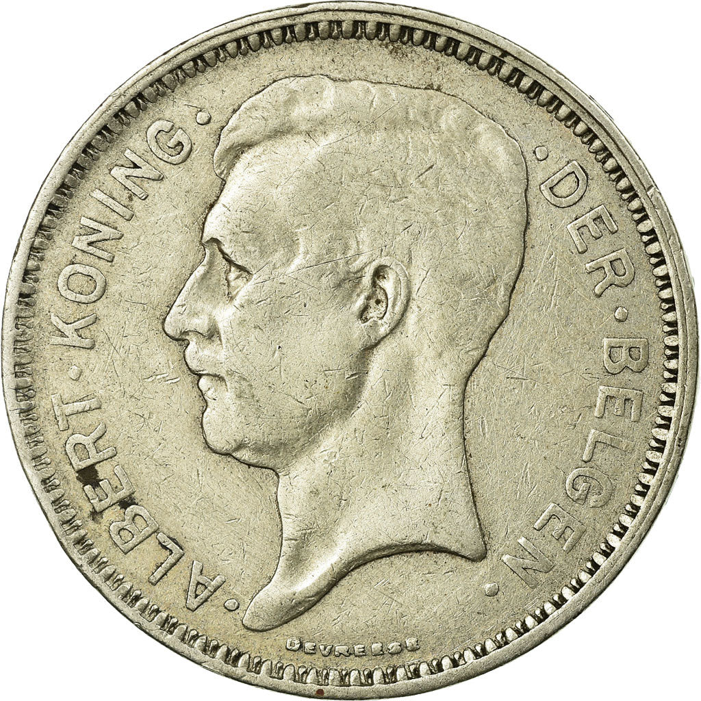 Coin, Belgium, 20 Francs, 20 Frank, 1934, VF(30-35), Silver, KM:104.1