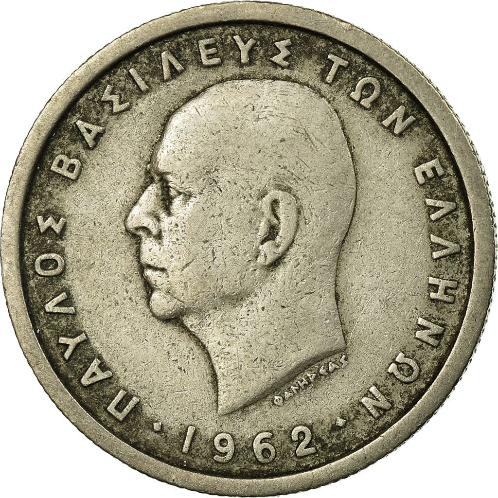 Coin, Greece, Paul I, Drachma, 1962, VF(30-35), Copper-nickel, KM:81