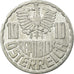 Moeda, Áustria, 10 Groschen, 1969, Vienna, AU(55-58), Alumínio, KM:2878