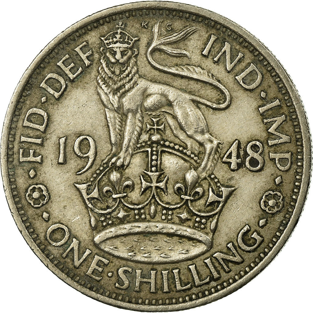 Moneta, Wielka Brytania, George VI, Shilling, 1948, EF(40-45), Miedź-Nikiel