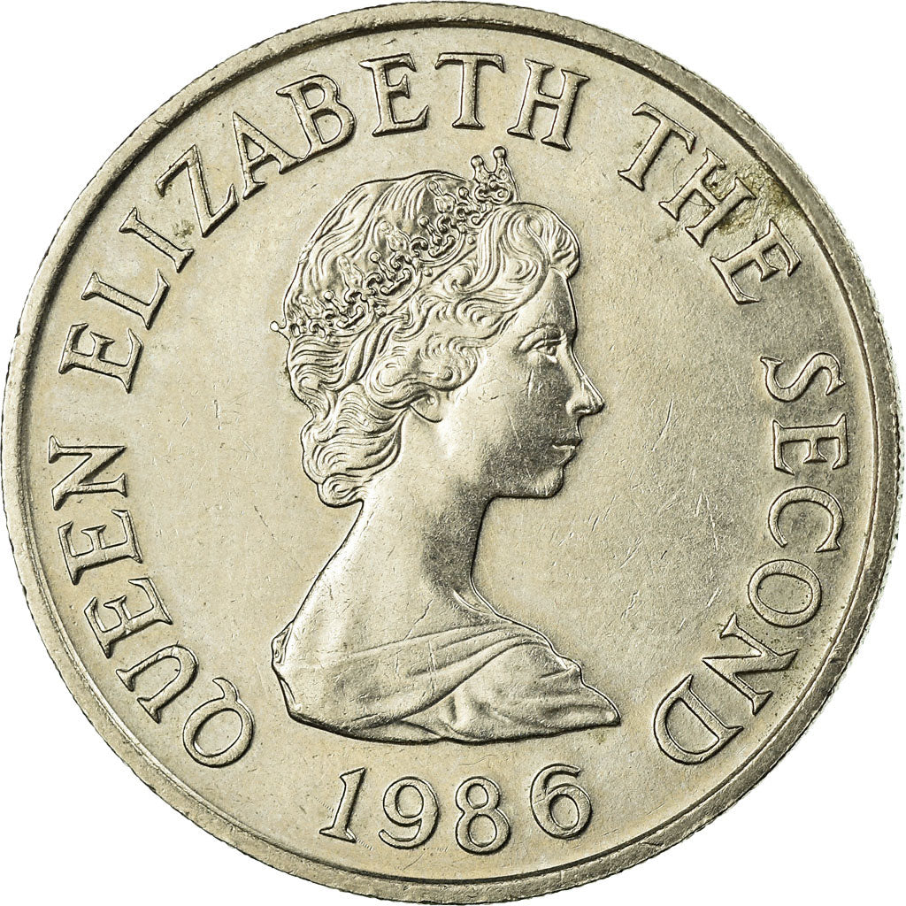 Monnaie, Jersey, Elizabeth II, 10 Pence, 1986, TTB, Copper-nickel, KM:57.1