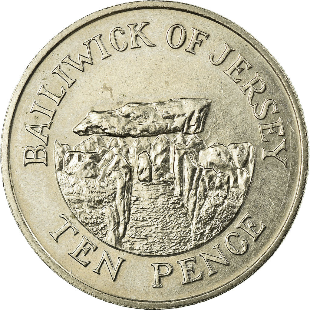 Monnaie, Jersey, Elizabeth II, 10 Pence, 1986, TTB, Copper-nickel, KM:57.1