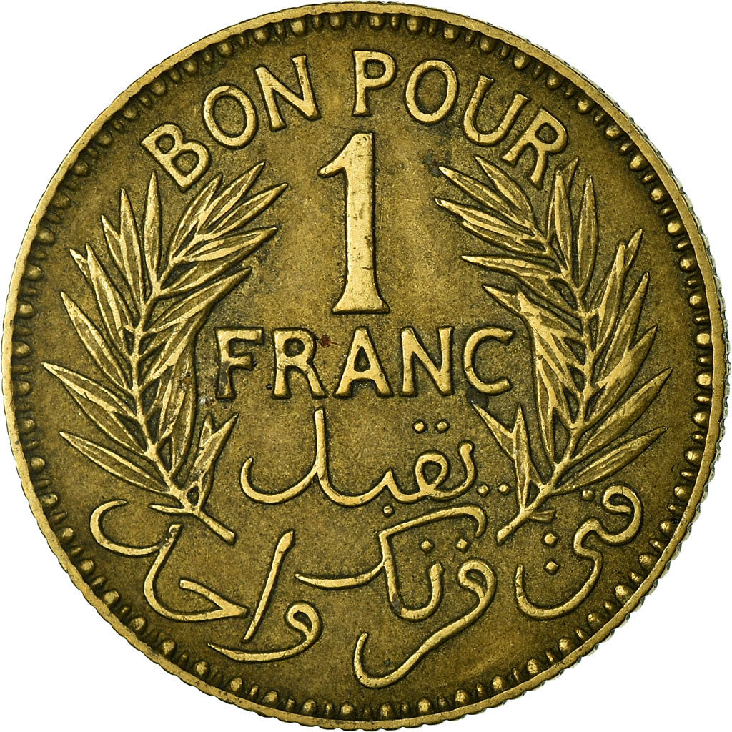 Coin, Tunisia, Anonymous, Franc, 1941, Paris, EF(40-45), Aluminum-Bronze, KM:247