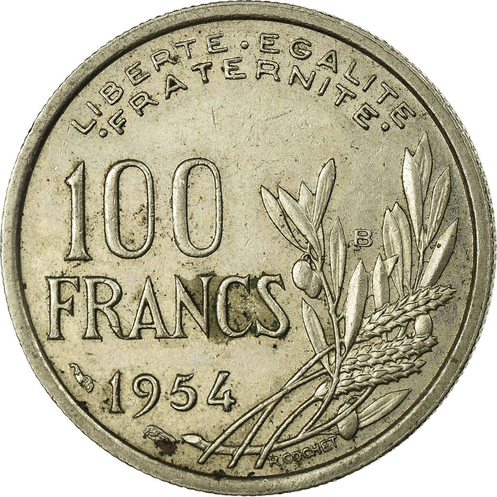Munten, Frankrijk, Cochet, 100 Francs, 1954, Beaumont - Le Roger, ZF
