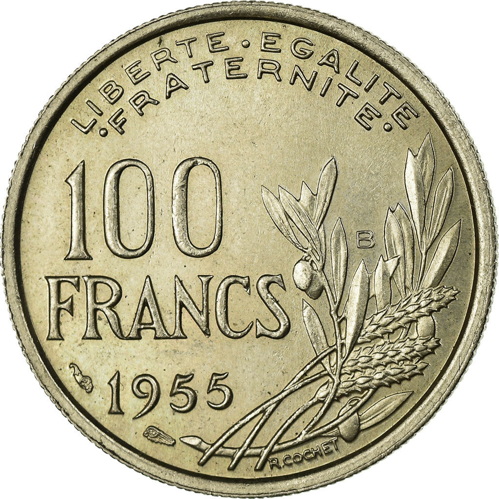 Coin, France, Cochet, 100 Francs, 1955, AU(50-53), Copper-nickel, KM:919.1