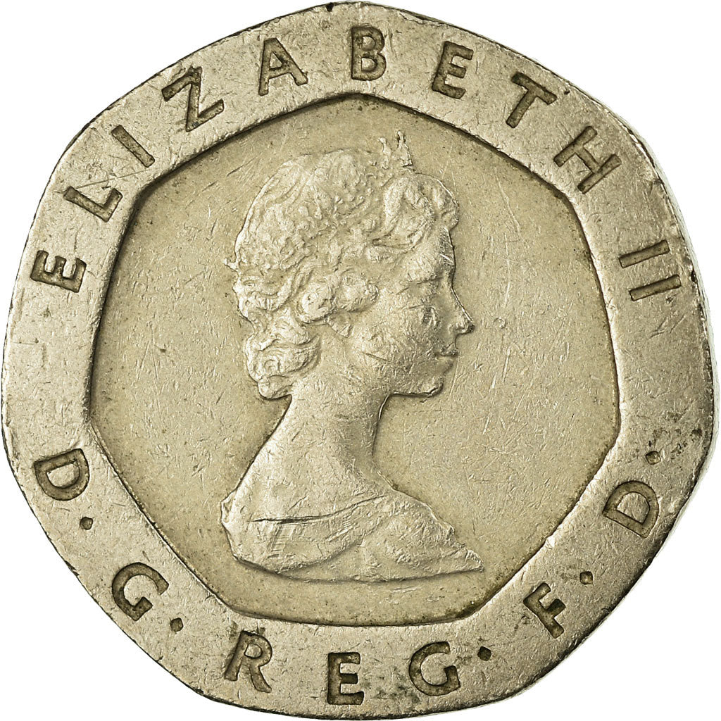 Moneta, Gran Bretagna, Elizabeth II, 20 Pence, 1983, MB+, Rame-nichel, KM:931