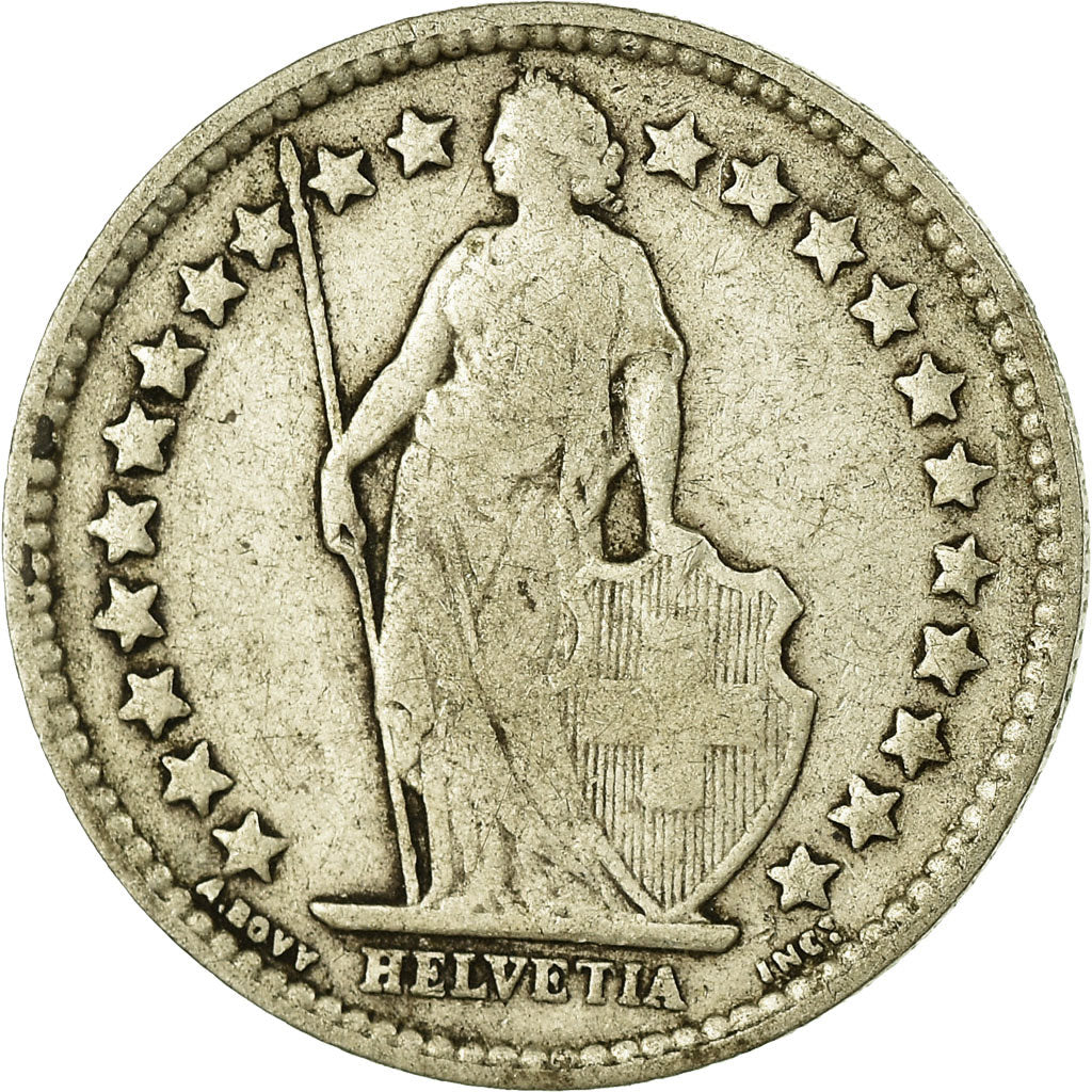 Coin, Switzerland, 1/2 Franc, 1909, Bern, VF(20-25), Silver, KM:23