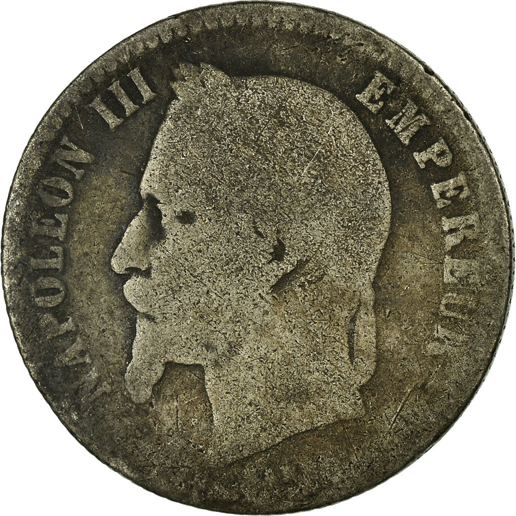 Moneta, Francia, Napoleon III, Napoléon III, 50 Centimes, 1865, Paris, B+