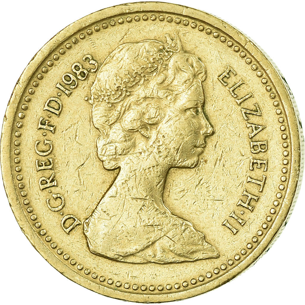 Münze, Großbritannien, Elizabeth II, Pound, 1983, S+, Nickel-brass, KM:933