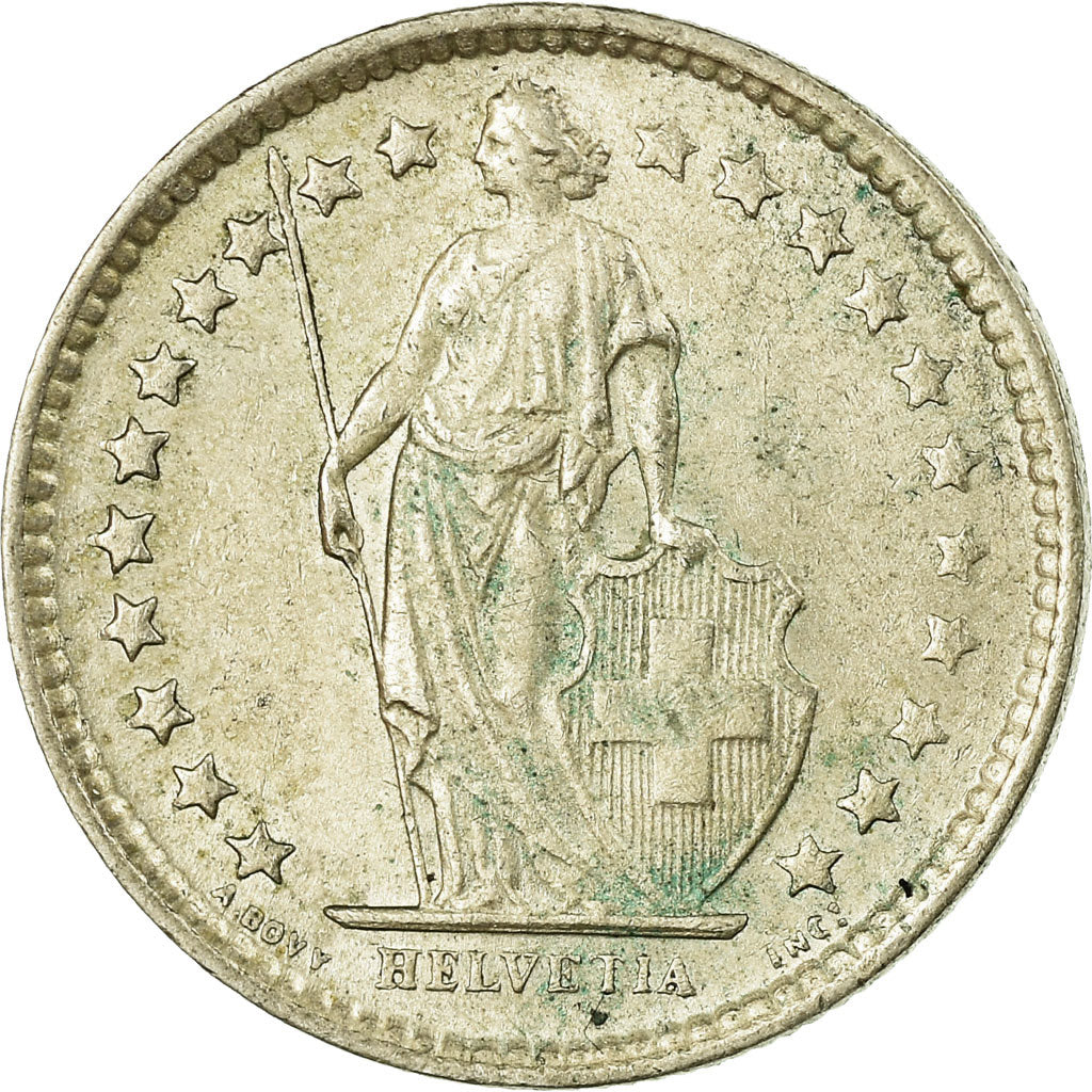 Coin, Switzerland, 1/2 Franc, 1962, Bern, AU(50-53), Silver, KM:23