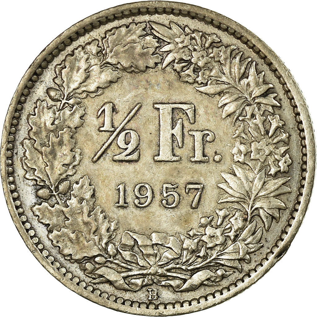 Monnaie, Suisse, 1/2 Franc, 1957, Bern, TTB, Argent, KM:23