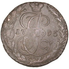 Russia, Catherine II, 5 Kopeks, 1795, Ekaterinbourg, Copper, EF(40-45), KM:59.3