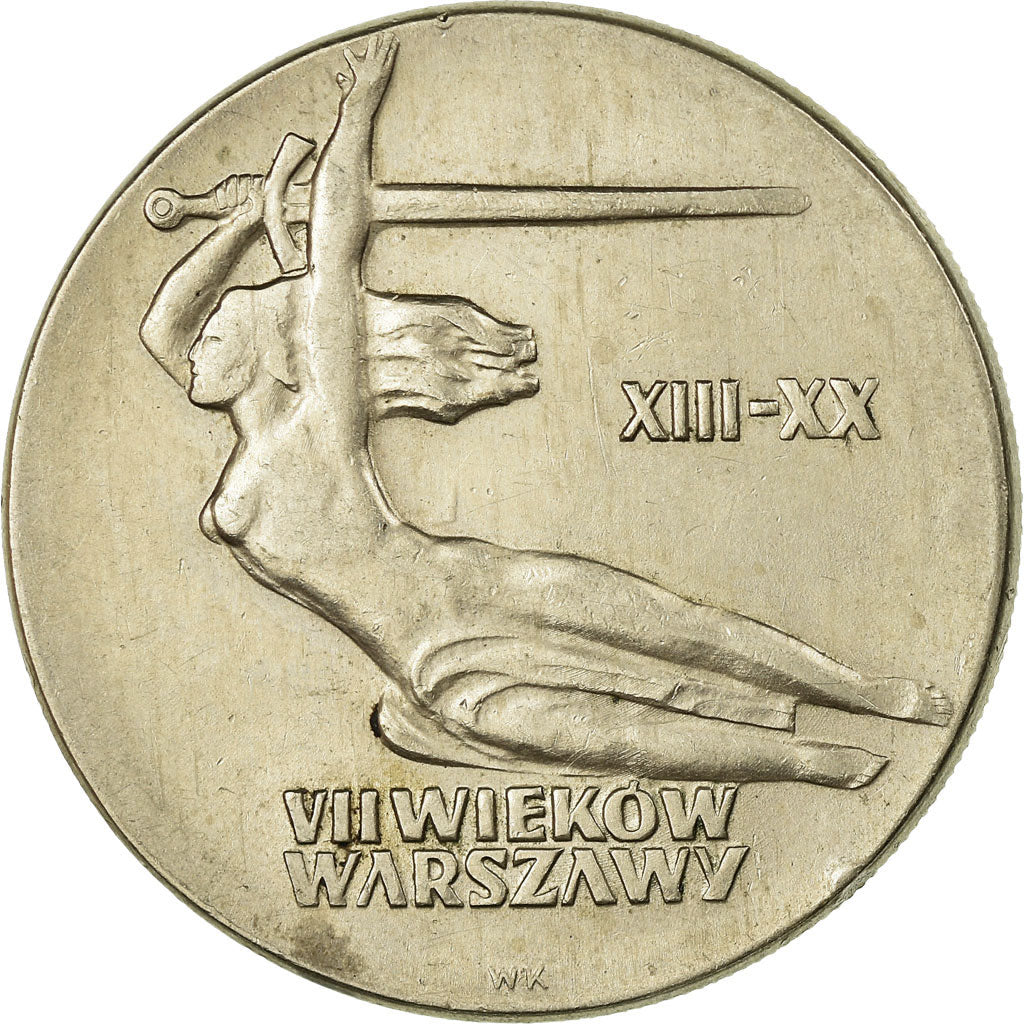 Moneta, Polonia, 10 Zlotych, 1965, Warsaw, BB, Rame-nichel, KM:54