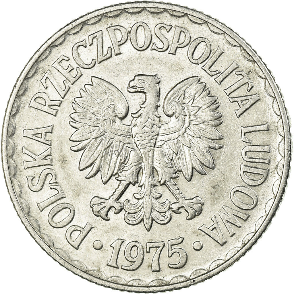 Moneta, Polonia, Zloty, 1975, Warsaw, BB, Alluminio, KM:49.1