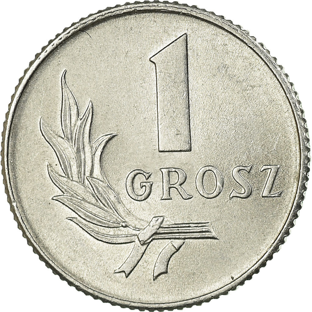 Coin, Poland, Grosz, 1949, MS(60-62), Aluminum, KM:39