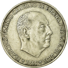 Coin, Spain, Caudillo and regent, 100 Pesetas, 1966, EF(40-45), Silver, KM:797